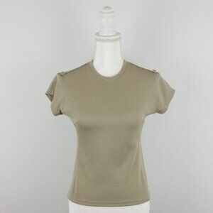 Zoic Women's Medium Tan Crewneck Short Sleeve Tech Cycling Jersey